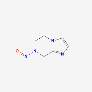 molecular formula C6H8N4O B1367432 7-Nitroso-5,6,7,8-tetrahydro-imidazo[1,2-a]pyrazine CAS No. 91476-88-9