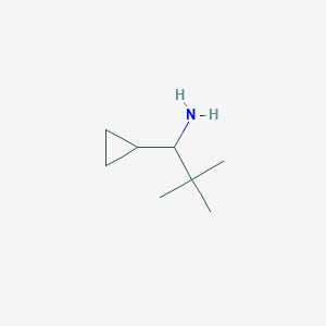 molecular formula C8H17N B1367433 1-Cyclopropyl-2,2-dimethylpropan-1-amine 