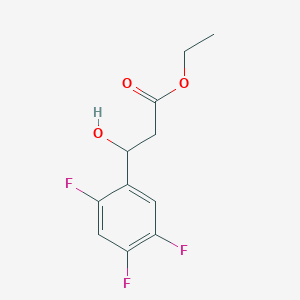 molecular formula C11H11F3O3 B13674353 Ethyl 3-Hydroxy-3-(2,4,5-trifluorophenyl)propanoate 
