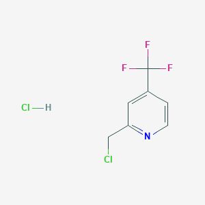 molecular formula C7H6Cl2F3N B13674388 2-(Chloromethyl)-4-(trifluoromethyl)pyridine hydrochloride 