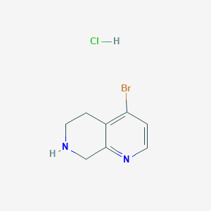 molecular formula C8H10BrClN2 B13674420 4-Bromo-5,6,7,8-tetrahydro-1,7-naphthyridine hydrochloride 