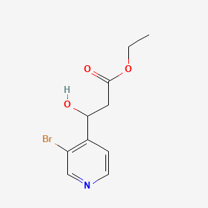 molecular formula C10H12BrNO3 B13674428 Ethyl 3-(3-Bromo-4-pyridyl)-3-hydroxypropanoate 