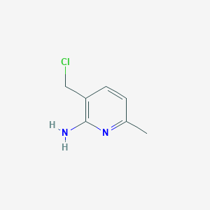 molecular formula C7H9ClN2 B13674435 3-(Chloromethyl)-6-methylpyridin-2-amine 