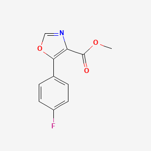 molecular formula C11H8FNO3 B1367444 Methyl 5-(4-fluorophenyl)oxazole-4-carboxylate CAS No. 89204-90-0