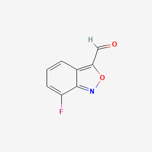 molecular formula C8H4FNO2 B13674441 7-Fluorobenzo[c]isoxazole-3-carbaldehyde 