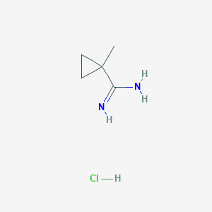 molecular formula C5H11ClN2 B1367445 1-Methylcyclopropane-1-carboximidamide hydrochloride CAS No. 78104-89-9