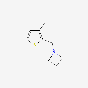 molecular formula C9H13NS B13674478 1-[(3-Methylthiophen-2-yl)methyl]azetidine 