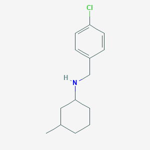 molecular formula C14H20ClN B1367449 N-[(4-chlorophenyl)methyl]-3-methylcyclohexan-1-amine 