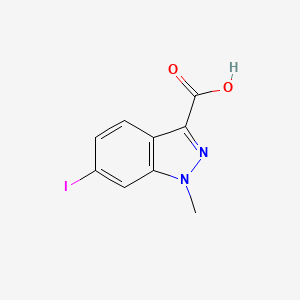 molecular formula C9H7IN2O2 B13674506 6-Iodo-1-methyl-1H-indazole-3-carboxylic acid 
