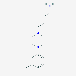 molecular formula C15H25N3 B1367455 4-[4-(3-Methylphenyl)piperazin-1-yl]butan-1-amine CAS No. 90931-05-8