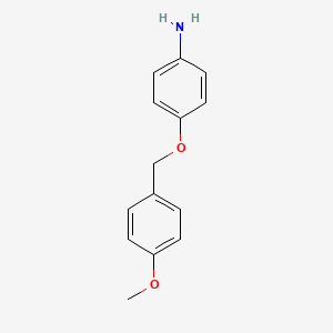 molecular formula C14H15NO2 B1367457 4-[(4-Methoxyphenyl)methoxy]aniline CAS No. 53234-92-7