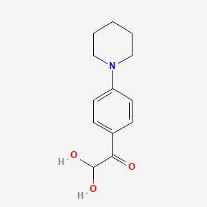 molecular formula C13H17NO3 B1367458 2,2-Dihydroxy-1-(4-(piperidin-1-yl)phenyl)ethanone 