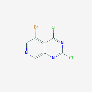 molecular formula C7H2BrCl2N3 B13674587 5-Bromo-2,4-dichloropyrido[3,4-d]pyrimidine 