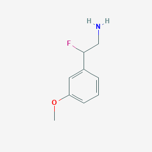 molecular formula C9H12FNO B1367460 2-Fluoro-2-(3-methoxyphenyl)ethan-1-amine 