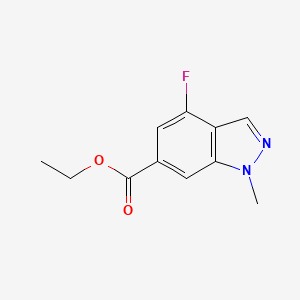 molecular formula C11H11FN2O2 B13674630 Ethyl 4-fluoro-1-methyl-1H-indazole-6-carboxylate 