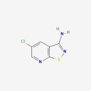 molecular formula C6H4ClN3S B13674693 5-Chloroisothiazolo[5,4-b]pyridin-3-amine 