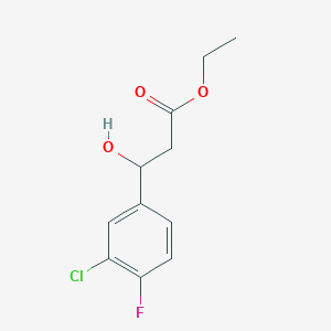 molecular formula C11H12ClFO3 B13674696 Ethyl 3-(3-Chloro-4-fluorophenyl)-3-hydroxypropanoate 
