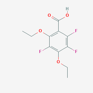 molecular formula C11H11F3O4 B1367470 2,4-Diethoxy-3,5,6-trifluorobenzoic acid 