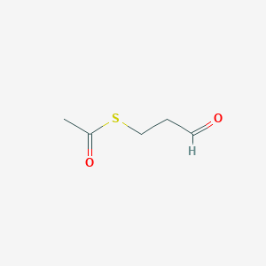 molecular formula C5H8O2S B13674704 S-(3-Oxopropyl) ethanethioate 
