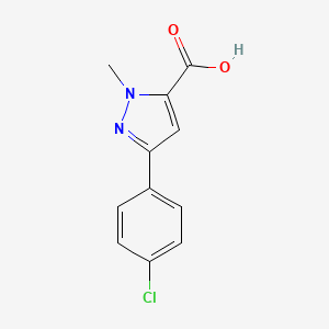 molecular formula C11H9ClN2O2 B1367474 3-(4-chlorophenyl)-1-methyl-1H-pyrazole-5-carboxylic acid CAS No. 1015868-48-0