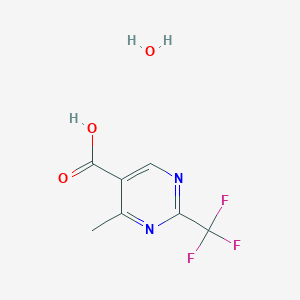 molecular formula C7H7F3N2O3 B13674742 4-Methyl-2-(trifluoromethyl)pyrimidine-5-carboxylic acid hydrate 