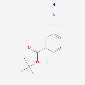 molecular formula C15H19NO2 B13674747 tert-Butyl 3-(2-cyanopropan-2-yl)benzoate 