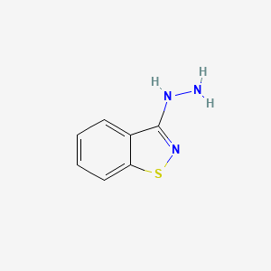 molecular formula C7H7N3S B13674761 3-Hydrazinyl-1,2-benzothiazole CAS No. 62176-77-6
