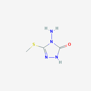 molecular formula C3H6N4OS B136748 4-amino-3-(methylthio)-1H-1,2,4-triazol-5(4H)-one CAS No. 128075-40-1
