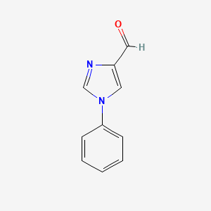 molecular formula C10H8N2O B1367483 1-phenyl-1H-imidazole-4-carbaldehyde CAS No. 88091-36-5