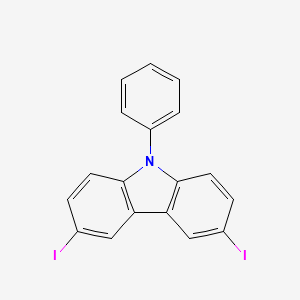 molecular formula C18H11I2N B1367484 3,6-Diiodo-9-phenyl-9H-carbazole CAS No. 57103-21-6