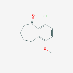 molecular formula C12H13ClO2 B13674861 4-Chloro-1-methoxy-6,7,8,9-tetrahydro-5H-benzo[7]annulen-5-one 