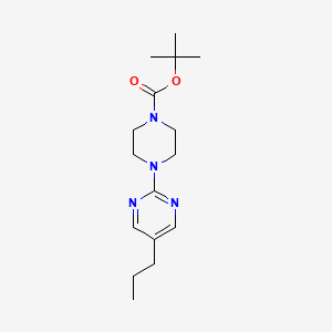 molecular formula C16H26N4O2 B13674864 2-(4-Boc-1-piperazinyl)-5-propylpyrimidine 