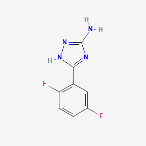 molecular formula C8H6F2N4 B13674884 5-(2,5-difluorophenyl)-1H-1,2,4-triazol-3-amine 