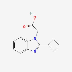 molecular formula C13H14N2O2 B1367490 2-(2-cyclobutyl-1H-1,3-benzodiazol-1-yl)acetic acid 