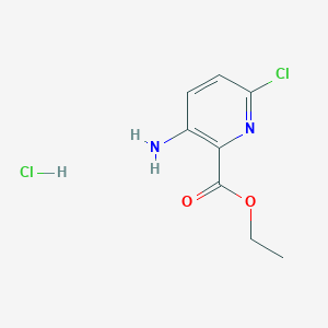molecular formula C8H10Cl2N2O2 B13674904 Ethyl 3-amino-6-chloropicolinate hydrochloride 