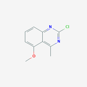 molecular formula C10H9ClN2O B13674918 2-Chloro-5-methoxy-4-methylquinazoline 