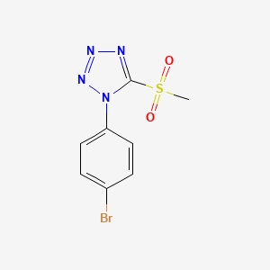 molecular formula C8H7BrN4O2S B13674953 1-(4-Bromophenyl)-5-(methylsulfonyl)-1H-tetrazole 