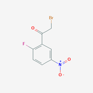 molecular formula C8H5BrFNO3 B13674966 2-Bromo-1-(2-fluoro-5-nitrophenyl)ethanone 