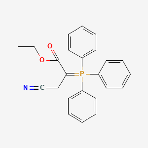 molecular formula C24H22NO2P B13674968 Ethyl 3-cyano-2-(triphenylphosphoranylidene)propanoate 