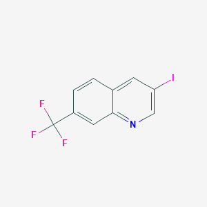 molecular formula C10H5F3IN B13674988 3-Iodo-7-(trifluoromethyl)quinoline 