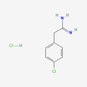 molecular formula C8H10Cl2N2 B1367501 2-(4-Chlorophenyl)ethanimidamide hydrochloride CAS No. 55154-90-0