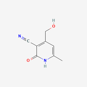 molecular formula C8H8N2O2 B13675032 4-(Hydroxymethyl)-6-methyl-2-oxo-1,2-dihydropyridine-3-carbonitrile 