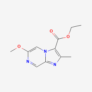 molecular formula C11H13N3O3 B13675041 Ethyl 6-methoxy-2-methylimidazo[1,2-a]pyrazine-3-carboxylate 