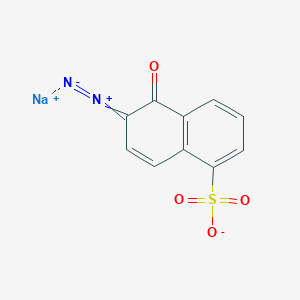 molecular formula C10H5N2NaO4S B1367507 Sodium;6-diazo-5-oxonaphthalene-1-sulfonate 