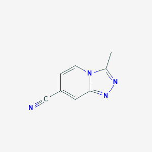 molecular formula C8H6N4 B13675118 3-Methyl-[1,2,4]triazolo[4,3-a]pyridine-7-carbonitrile 