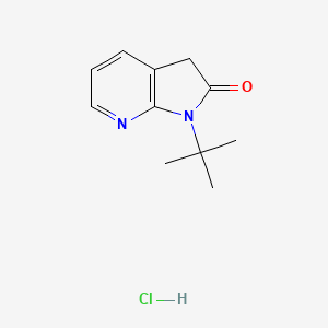 molecular formula C11H15ClN2O B13675156 1-(tert-Butyl)-1H-pyrrolo[2,3-b]pyridin-2(3H)-one Hydrochloride 