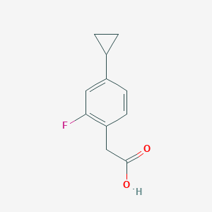 molecular formula C11H11FO2 B13675167 4-Cyclopropyl-2-fluorophenylacetic Acid 