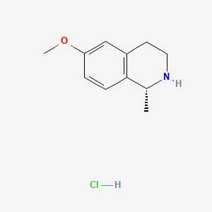 molecular formula C11H16ClNO B13675197 (R)-6-Methoxy-1-methyl-1,2,3,4-tetrahydroisoquinoline hydrochloride 