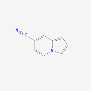 molecular formula C9H6N2 B13675224 7-Indolizinecarbonitrile 