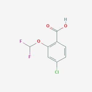 molecular formula C8H5ClF2O3 B1367528 4-Chloro-2-(difluoromethoxy)benzoic acid CAS No. 97914-60-8